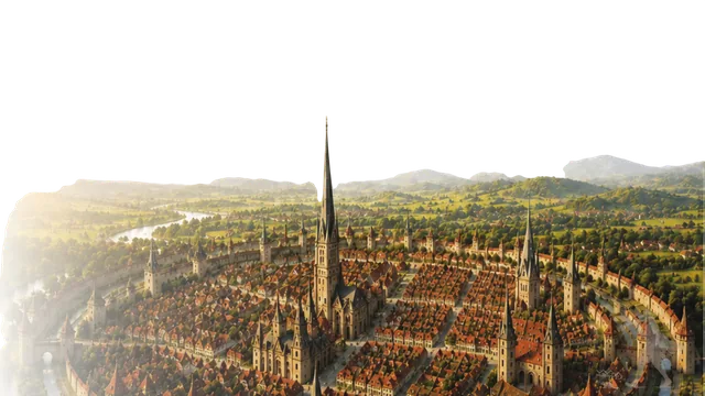 Hamelner Stadtsilhouette mit Rattenfänger und Ratten